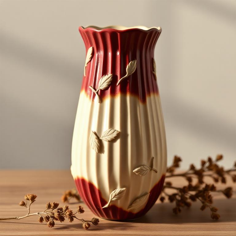 Fluted Autumn Vase